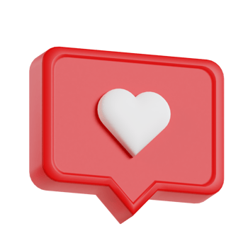 love icon 3d rendering png