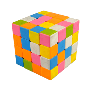Rubik toy with transparent background png