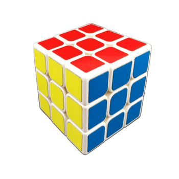 Rubik toy with transparent background png