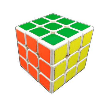 Rubik toy with transparent background png