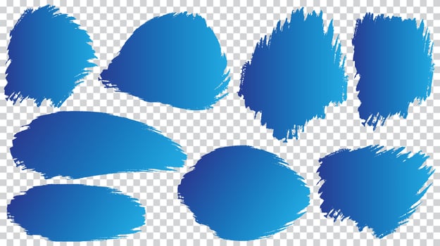 Hand drawn ink brush stroke collection vector