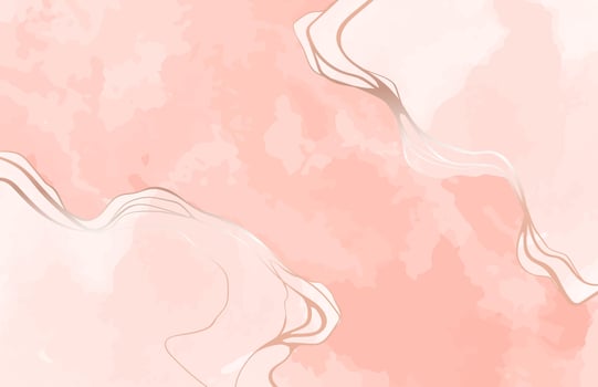 Marble effect with golden sheen. Abstract background with delicate pink watercolors. Great for posters, cards, banners, brochures, invitations. vector