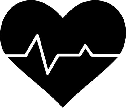 Heartbeat. Healthy lifestyle design. bodycare icon. February is American Heart Month. Holiday concept. Template for background, banner, card, poster with text inscription. Heart icon vector