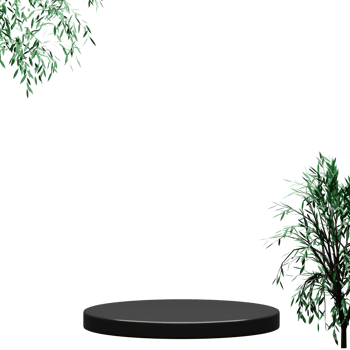 3d rendered cylinder podium with tree perfect for product display photoshoot png