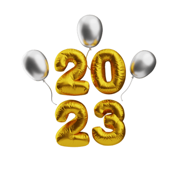 happy new year 2023 illustration 3d png