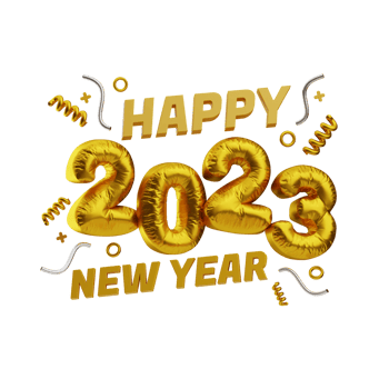 happy new year 2023 illustration 3d png