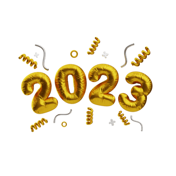 happy new year 2023 illustration 3d png