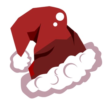 santa hat icon design, red hat santa with elegant concept vector