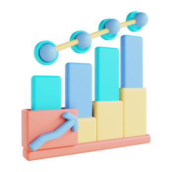 3D illustration business chart up png