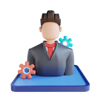 3D illustration business manager png