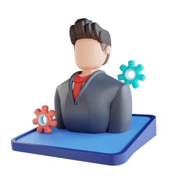 3D illustration business manager png