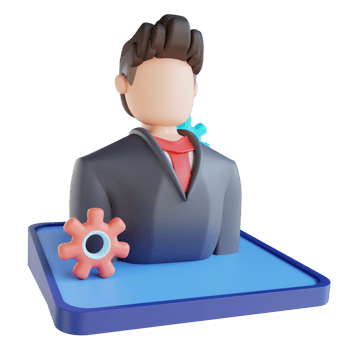 3D illustration business manager png