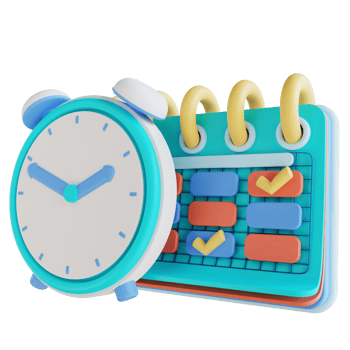 3D illustration business schedule png