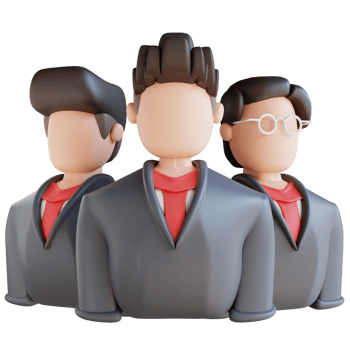 3D illustration business team png