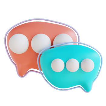 3D illustration chat png