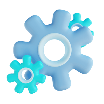 3D illustration gear setting png