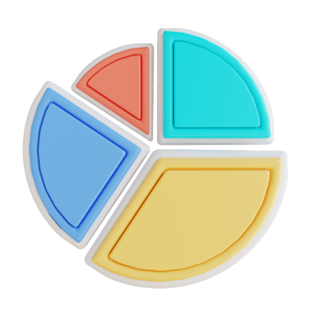 3D illustration pie chart png