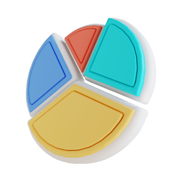 3D illustration pie chart png