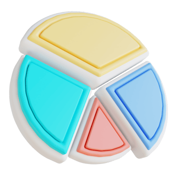 3D illustration pie chart png