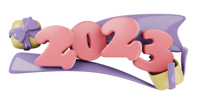 3D Render New Year gift box open with 2023 number. 3D Render illustration. png