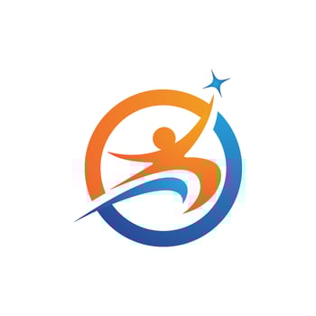 Human character logo sign vector