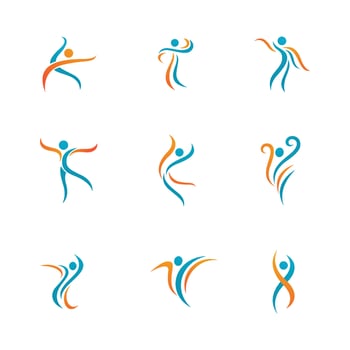 Human character logo sign vector