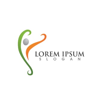 Human character logo sign vector