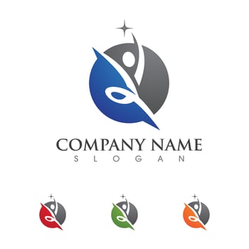 Human character logo sign vector
