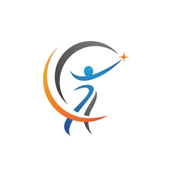 Human character logo sign vector