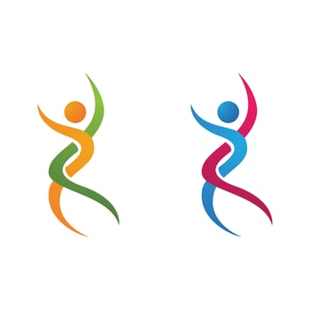 Human character logo sign vector