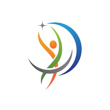 Human character logo sign vector
