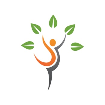 Human character logo sign vector