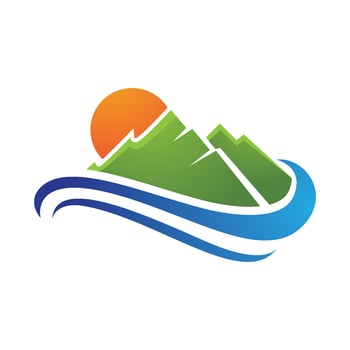 Mountain icon Logo vector