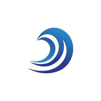 Water wave icon vector
