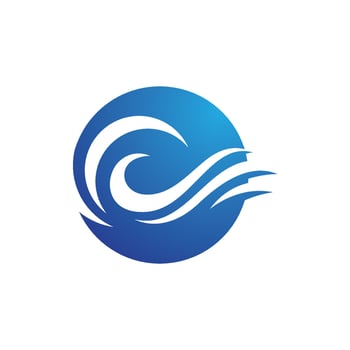 Water wave icon vector