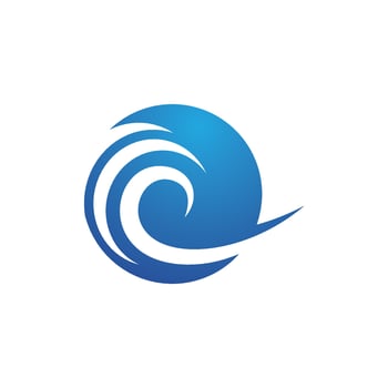 Water wave icon vector