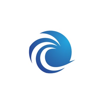 Water wave icon vector
