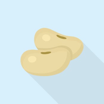 Soy beans icon, flat style vector