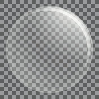 Big water bubble icon, realistic style vector