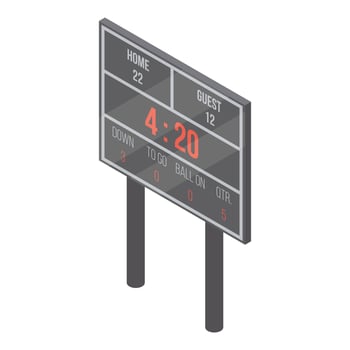 Table score icon, isometric style vector