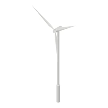 Wind turbine icon, isometric style vector
