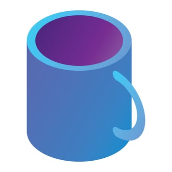 Coffee cup icon, isometric style vector