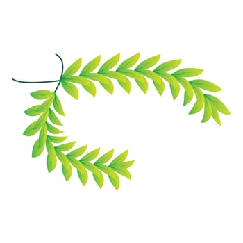 Green laurel icon, isometric style vector