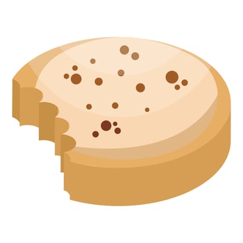 Homemade cookie icon, isometric style vector