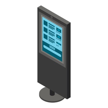 City light box icon, isometric style vector