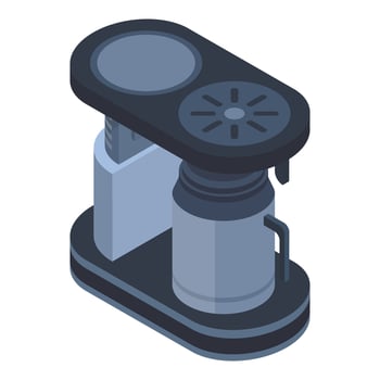 Old coffee maker icon, isometric style vector
