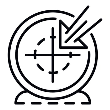 Vlog target icon, outline style vector