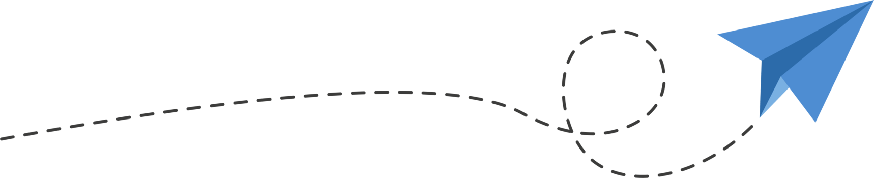 Dashed Line Paper Airplane Route png