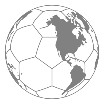 World Map on the Foot Ball Silhouette for Icon, Symbol, Pictogram, Sport News, Art Illustration, Apps, Website or Graphic Design Element. Format PNG