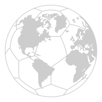 World Map on the Foot Ball Silhouette for Icon, Symbol, Pictogram, Sport News, Art Illustration, Apps, Website or Graphic Design Element. Format PNG